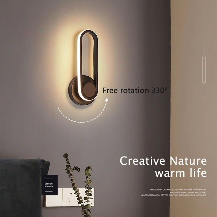 Applique Murale Chic et Épurée – Luminaire en métal et bois naturel pour le couloir ou le salon