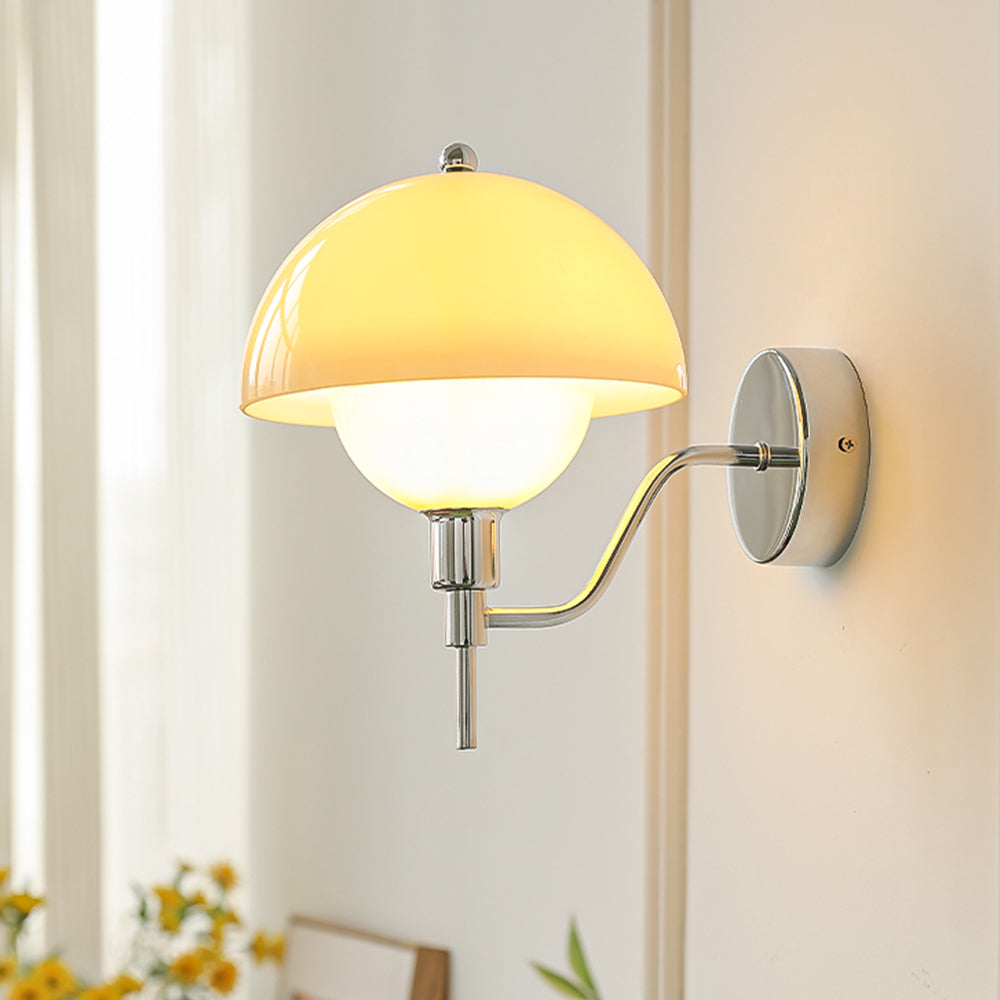 Applique Murale Champignon Éclatant – Luminaire en céramique contemporaine pour la chambre ou le salon