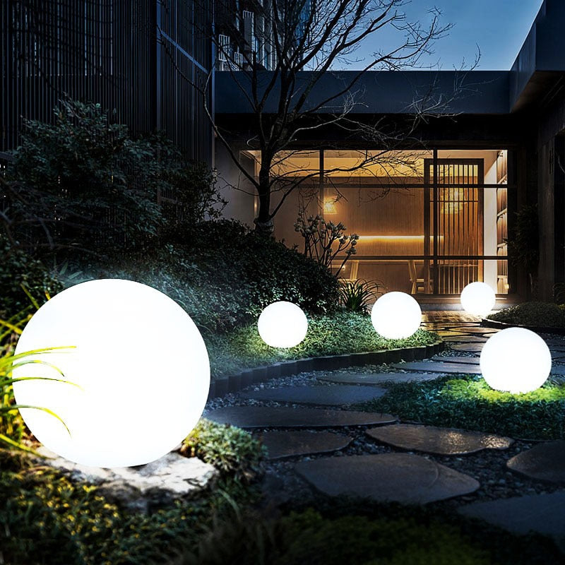 Lumière de Jardin Sphérique en Verre Murano – Éclairage décoratif pour le jardin ou la terrasse