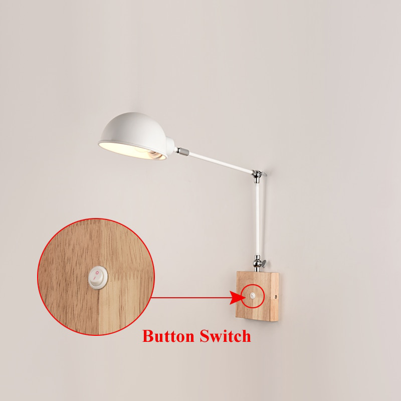 Applique Murale Éclectique en Bois – Luminaire ajustable pour le salon ou la chambre à coucher