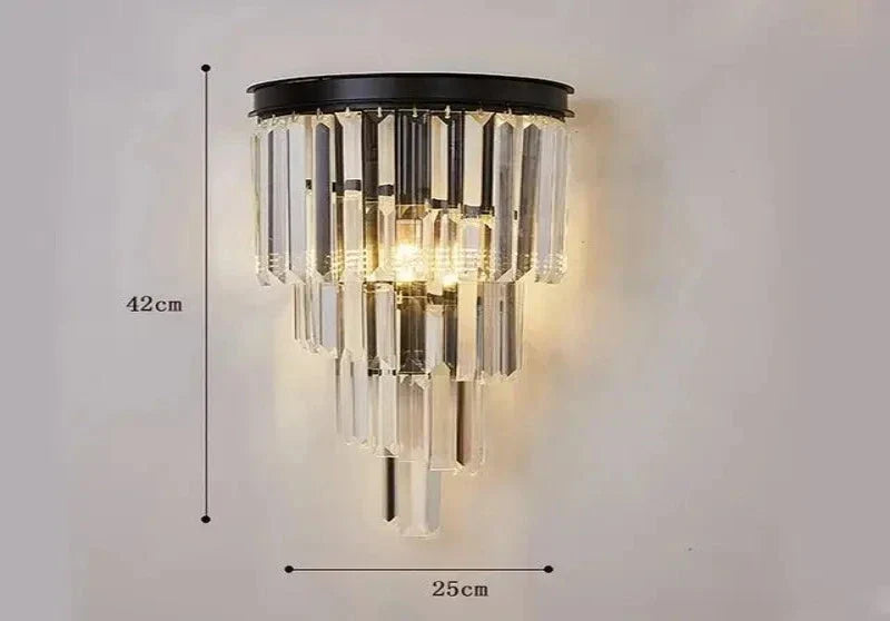 Applique Murale Élégance Cristalline – Luminaire raffiné en cristal pour le salon ou la chambre à coucher