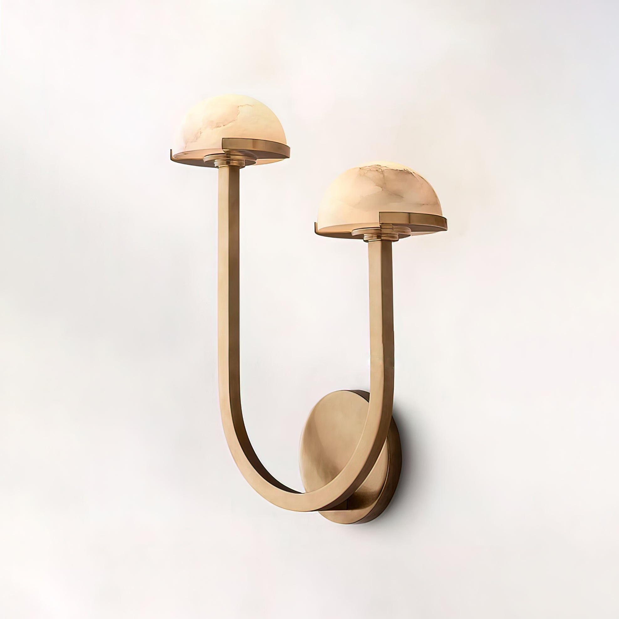 Applique Champignon en Alabastre – Éclairage d'ambiance élégant pour le salon ou la chambre