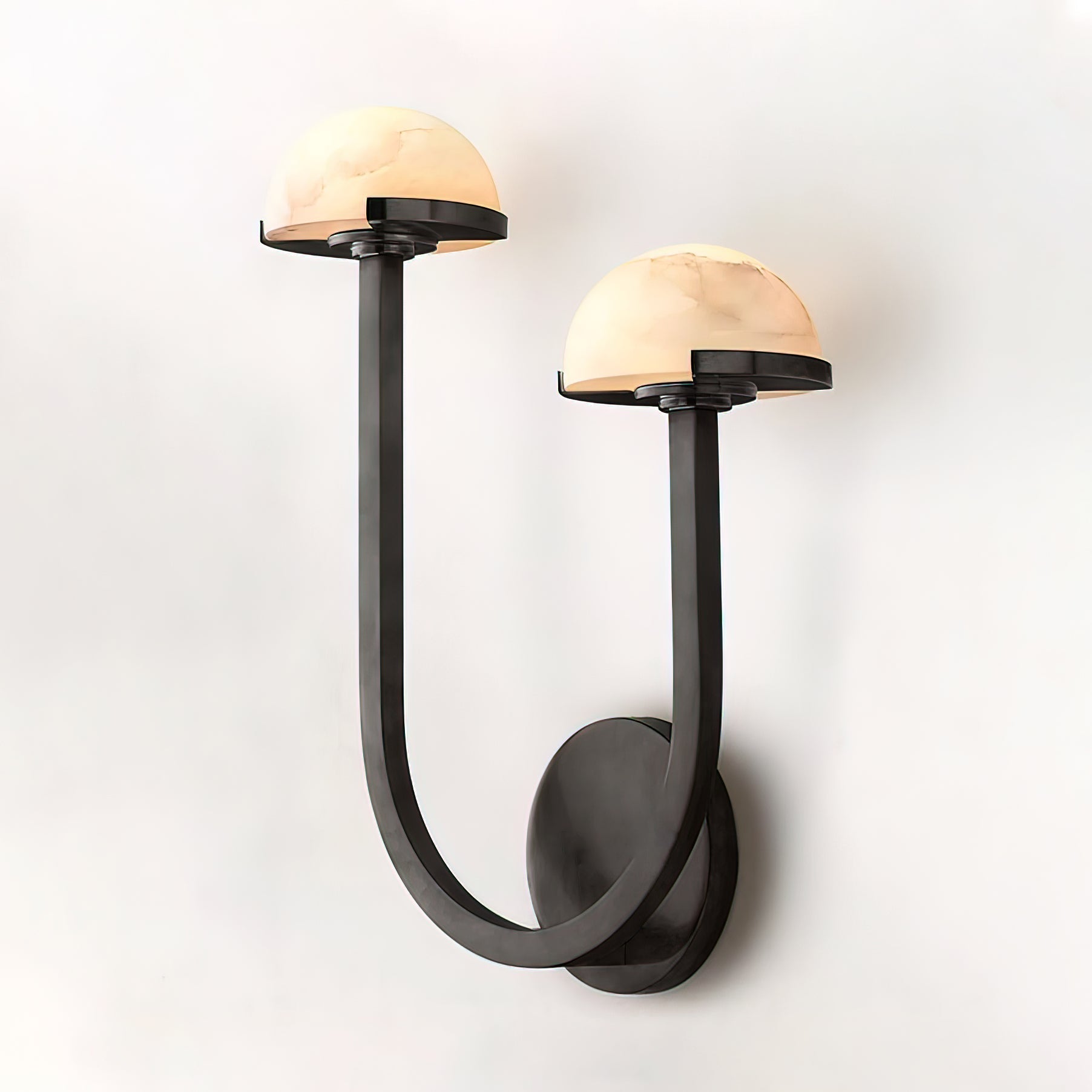 Applique Champignon en Alabastre – Éclairage d'ambiance élégant pour le salon ou la chambre