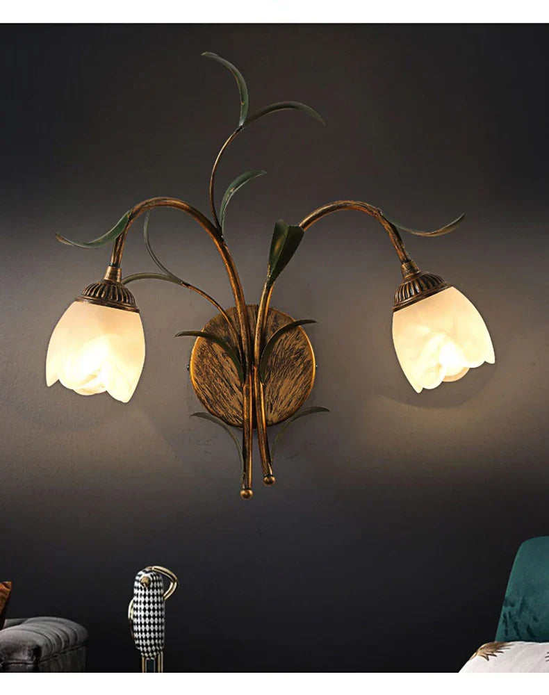 Applique Murale Éclatante en Cristal – Lampe rétro en bronze pour un charme intemporel dans votre intérieur