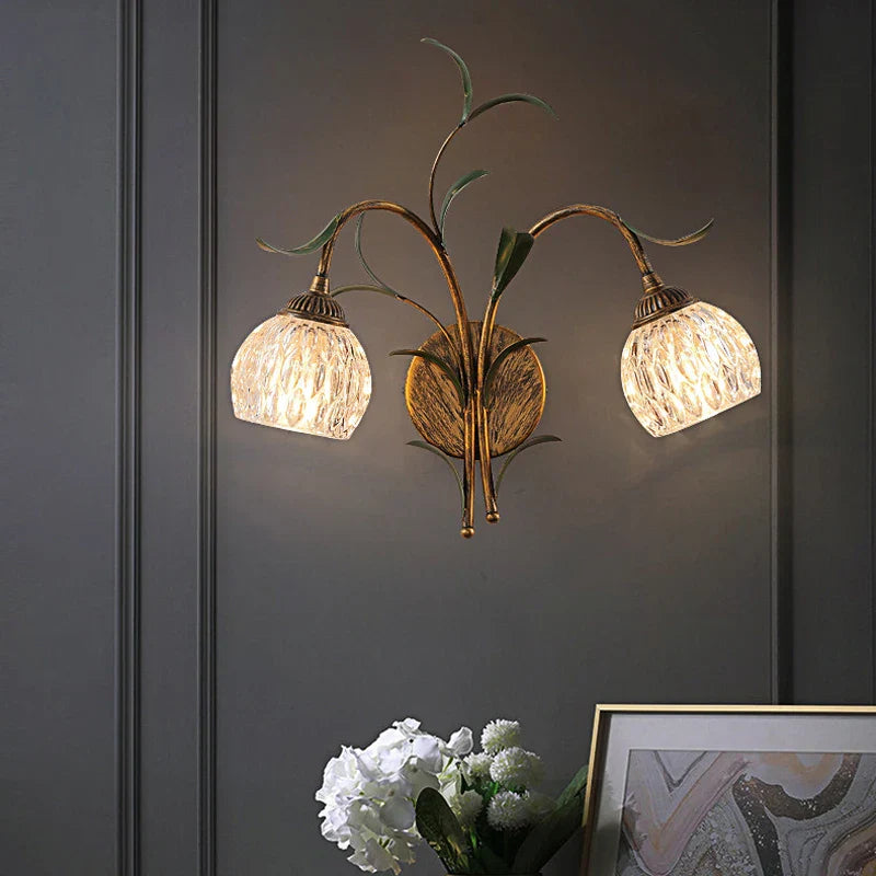 Applique Murale Éclatante en Cristal – Lampe rétro en bronze pour un charme intemporel dans votre intérieur