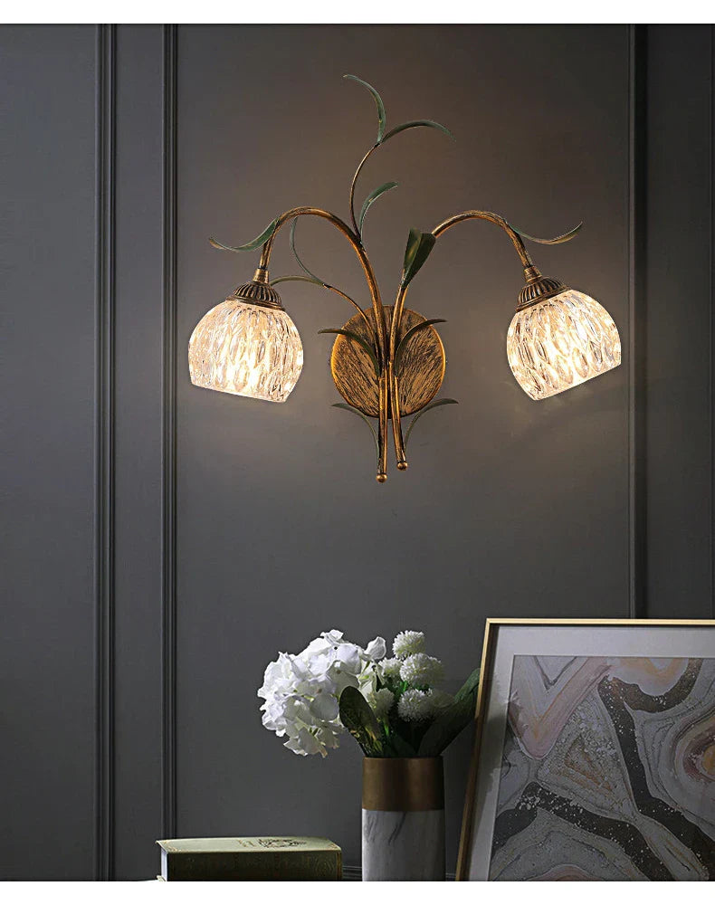 Applique Murale Éclatante en Cristal – Lampe rétro en bronze pour un charme intemporel dans votre intérieur