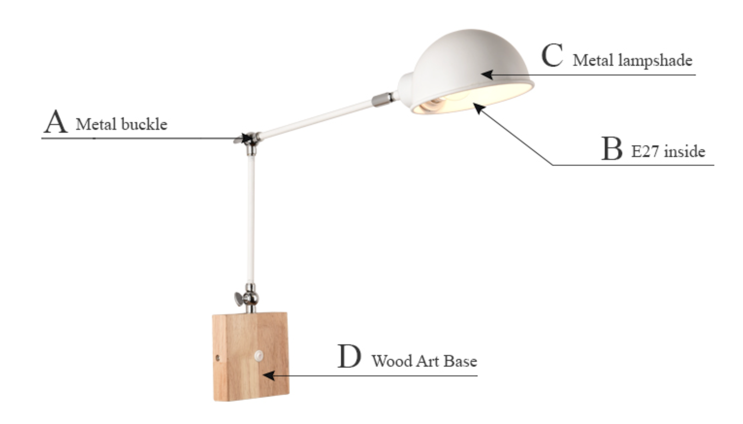 Applique Murale Éclectique en Bois – Luminaire ajustable pour le salon ou la chambre à coucher