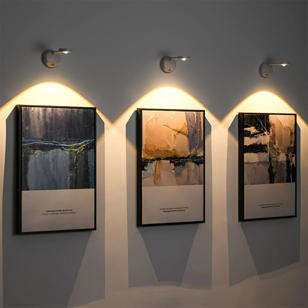 Applique Murale Éclatante en Aluminium – Lampe moderne avec charge USB pour le bureau ou le salon