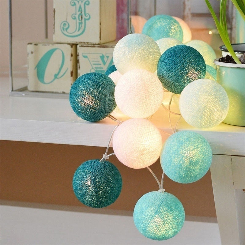 Guirlande Lumineuse Étoilée en Coton – Décoration chaleureuse pour la chambre ou le salon