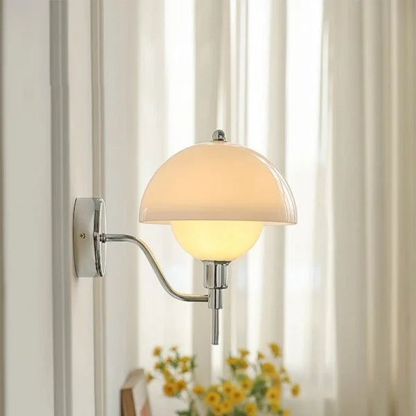 Applique Murale Champignon Éclatant – Luminaire en céramique contemporaine pour la chambre ou le salon