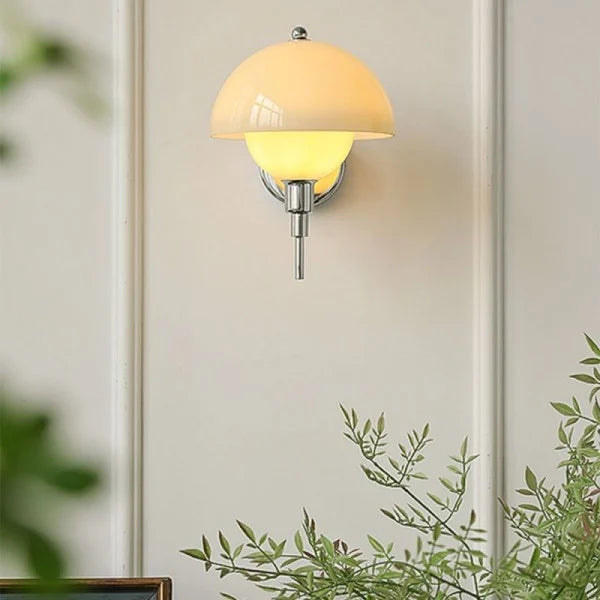 Applique Murale Champignon Éclatant – Luminaire en céramique contemporaine pour la chambre ou le salon