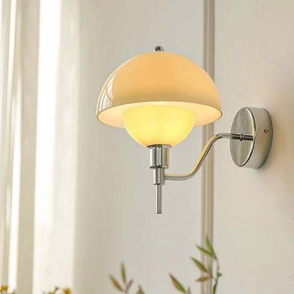 Applique Murale Champignon Éclatant – Luminaire en céramique contemporaine pour la chambre ou le salon