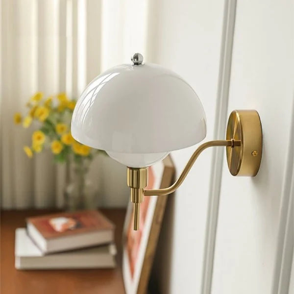 Applique Murale Champignon Éclatant – Luminaire en céramique contemporaine pour la chambre ou le salon