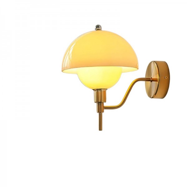 Applique Murale Champignon Éclatant – Luminaire en céramique contemporaine pour la chambre ou le salon