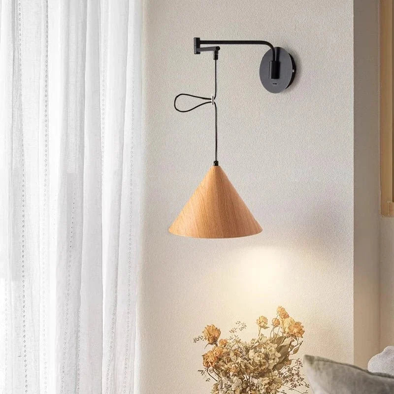 Applique murale à bras articulé en métal noir – Éclairage moderne pour le bureau ou la chambre à coucher