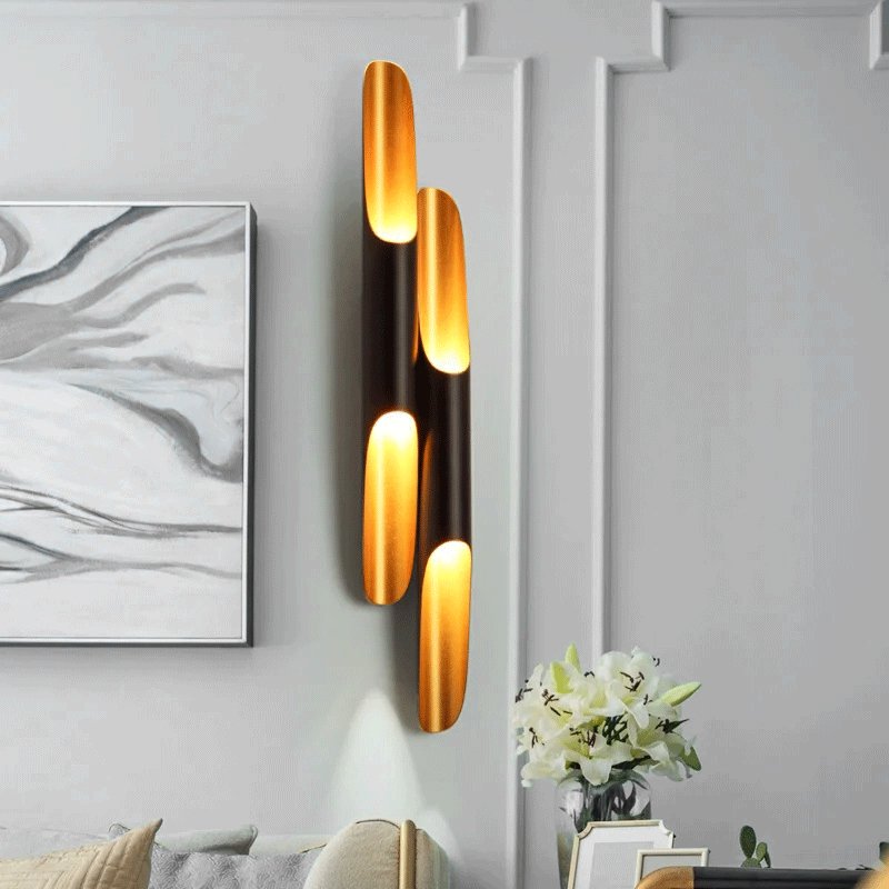 Applique Murale Élégance Minimaliste – Luminaire en métal noir pour le couloir ou le salon