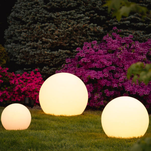 Lumière de Jardin Sphérique en Verre Murano – Éclairage décoratif pour le jardin ou la terrasse