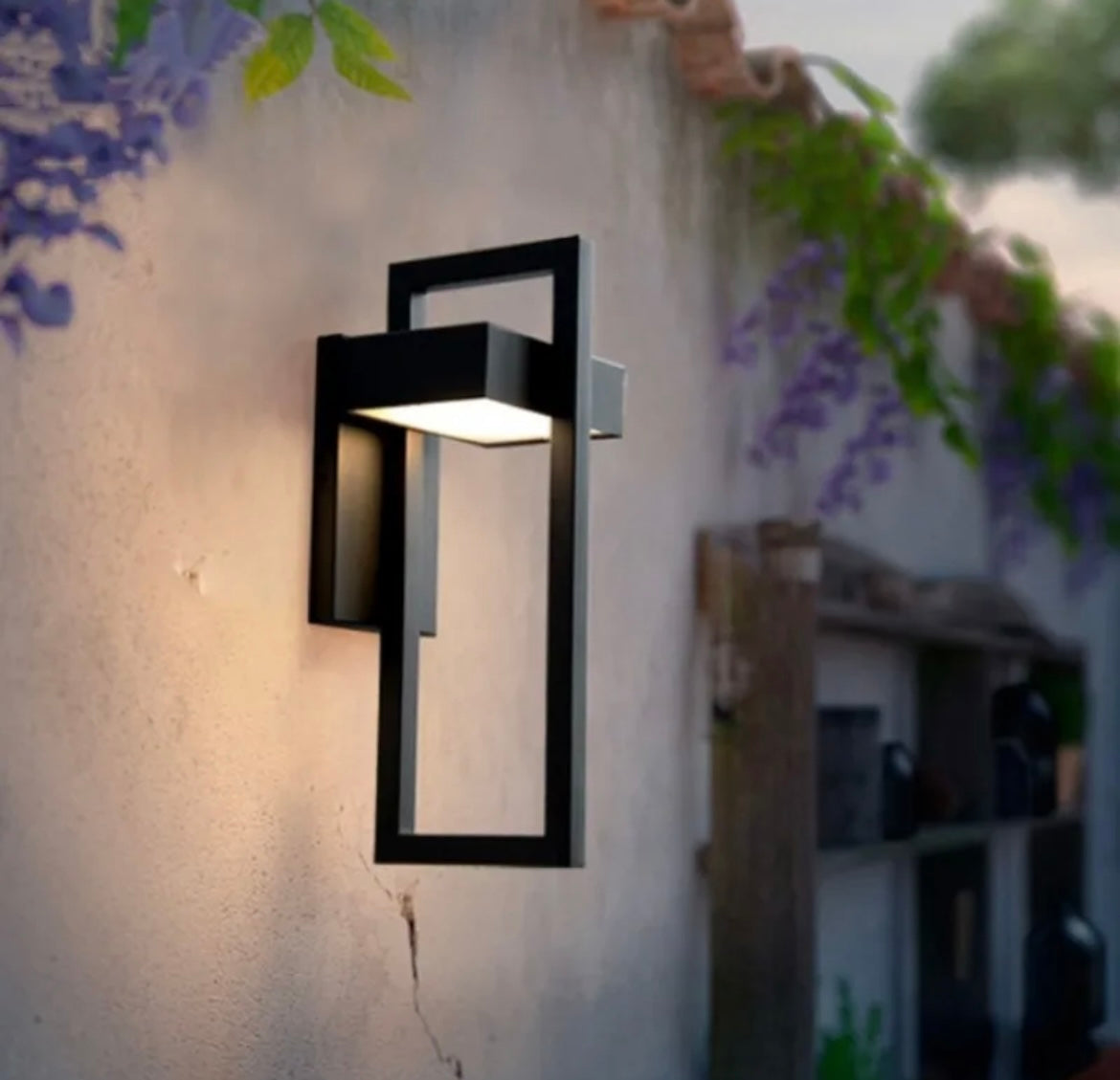 Lampe Murale Géométrique d'Extérieur – Applique moderne en métal étanche pour le jardin ou la terrasse