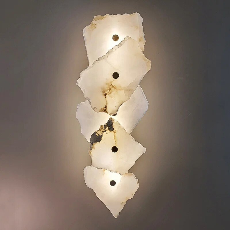 Applique Murale Élégante en Marbre – Luminaire contemporain idéal pour le couloir ou le salon