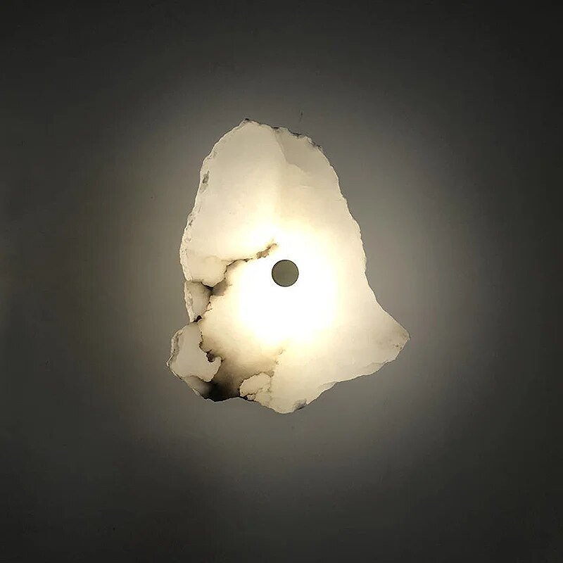 Applique Murale Élégante en Marbre – Luminaire contemporain idéal pour le couloir ou le salon