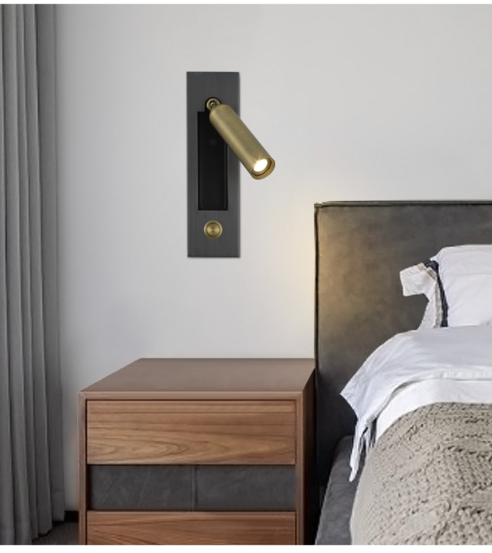 Applique Murale Design Épuré – Lampe contemporaine avec interrupteur intégré pour le salon ou la chambre