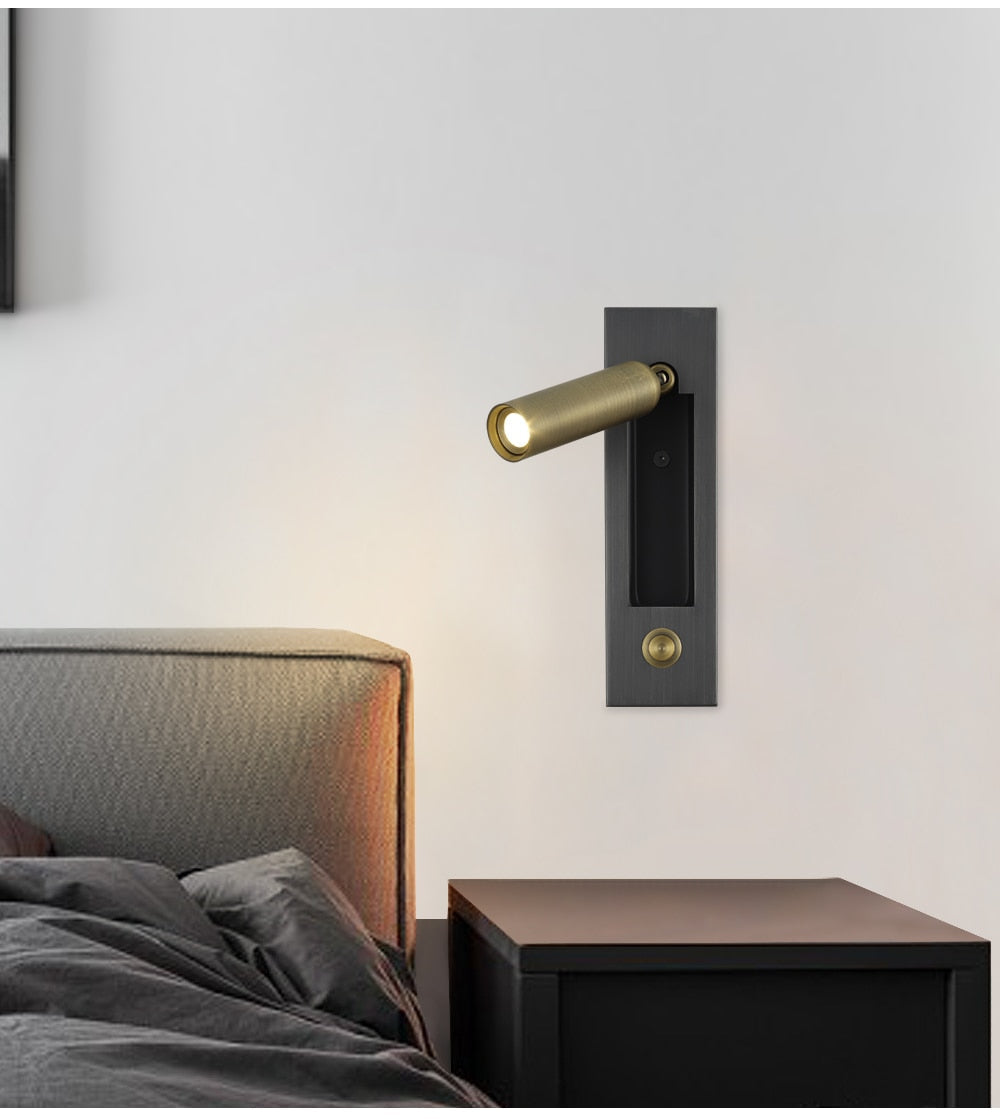 Applique Murale Design Épuré – Lampe contemporaine avec interrupteur intégré pour le salon ou la chambre