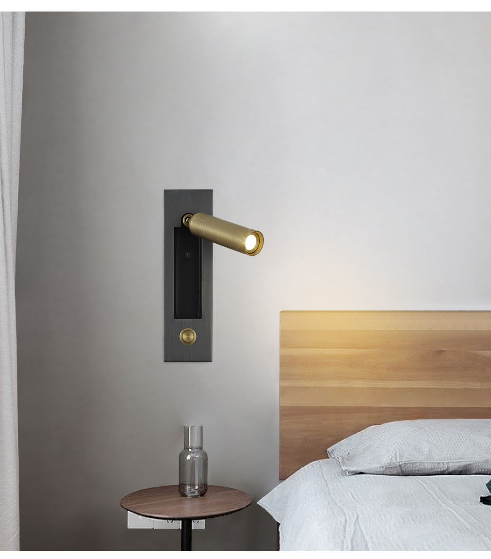 Applique Murale Design Épuré – Lampe contemporaine avec interrupteur intégré pour le salon ou la chambre