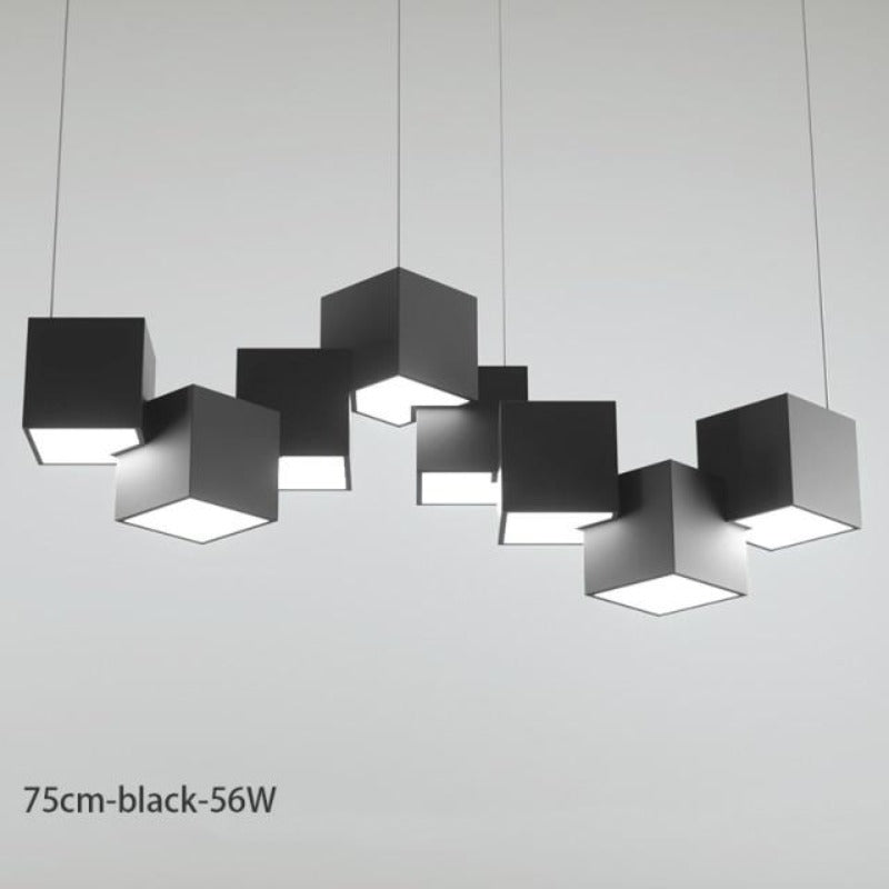 Applique LED Cube Élégant – Lumière contemporaine en acier pour le couloir ou le salon