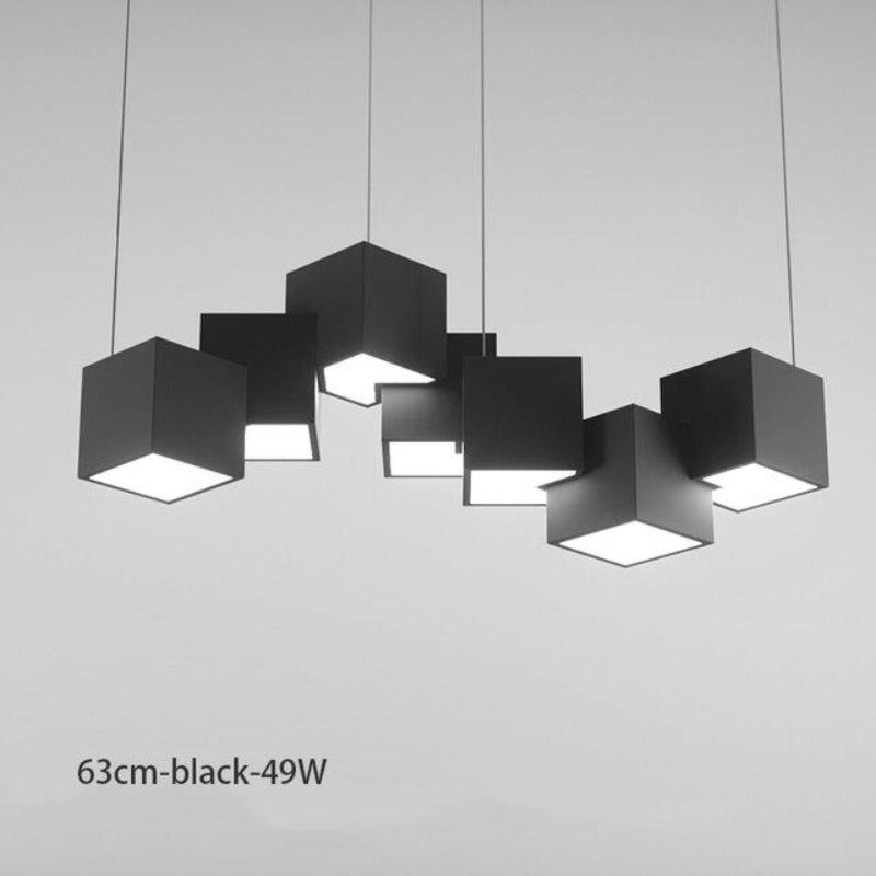 Applique LED Cube Élégant – Lumière contemporaine en acier pour le couloir ou le salon